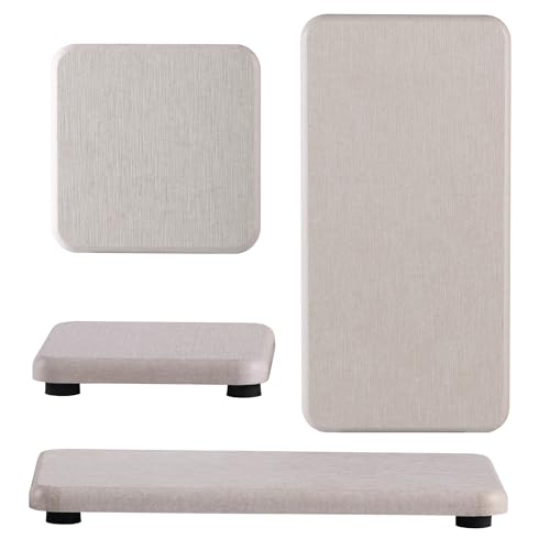 NiuYichee Set of 4 Water Absorbent Diatomite Coasters, Diatomaceous Earth Kitchen Soap Dish, Bathroom Trays, Water Absorbing Stone Used for Hand Soaps & Plants & Toiletries in The Modern Home - color: Set of 4 Light Grey