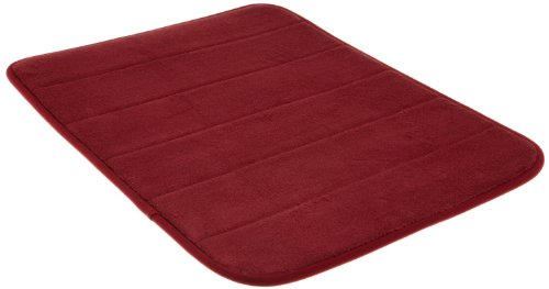 WPM WORLD PRODUCTS MART Memory Foam Bath Mat-Incredibly Soft and Absorbent Rug, Cozy Velvet Non-Slip Mats Use for Kitchen or Bathroom (17 Inch x 24 Inch, Burgundy) - color: Burgundy, size: 17 x 24 inches