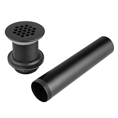 Artiwell Grid Drain Strainer Assembly Without Overflow for Bathroom Sink, C.O. Plug Lavatory Drain, Matte Black - color: Matte Black, style: Without Overflow