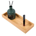 Natural Bamboo Vanity Tray, Sink Tray, Smooth and Thick Wooden Tray for Toilet Tank and Bathroom Counter Top, Kitchen Decor Wood Holder and SPA Home, 11.5x4.4x1.2 inches - size: 11.5" x 4.4" x 1.2"