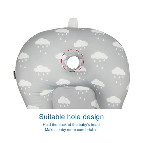 KAKIBLIN Baby Bath Mat, Baby Bath Cushion Soft Anti-Slip Pad 0-6 Month Toddler Pillow (Cloud) - color: Cloud