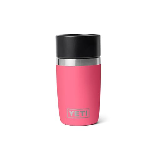 YETI Rambler 8 oz Travel Bottle, Stainless Steel, Vacuum Insulated with Leakproof Commuter Cap, Tropical Pink - color: Tropical Pink, size: 8 Ounces