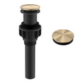 KENES Champagne Bronze Bathroom Sink Drain Without Overflow, Pop Up Bathroom Sink Drain Assembly Anti Clog Vessel Pop Up Sink Drain Stopper Lavatory Bathroom Vanity Sink Drain - color: Champagne Bronze, size: Big Pop up Cap (Without Overflow)