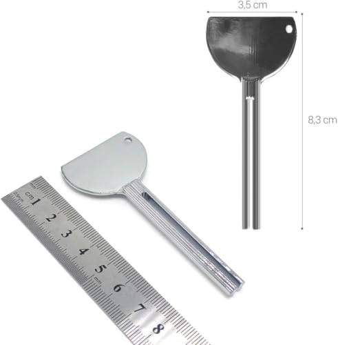 3Pcs Silver Stainless Steels Metal Tube Squeezer Keys Salon Toothpaste Tube Squeezers Toothpaste Roller, Rolling Toothpaste Squeezer, Bathroom Safety, Aids and Accessories