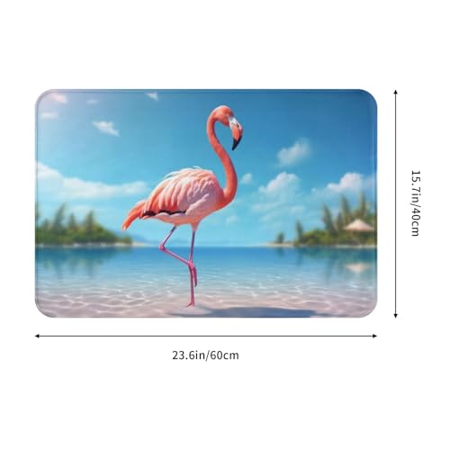 Bath Mat Tropical Cute Flamingo Modern Art Boho Quick Dry Bathroom Rugs Non Slip Absorbent Shower Flannel Rug Floor Mat for Bathroom,Bathtub,Sink,Bedroom,16"X24" - color: Cay28
