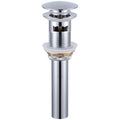 Bathroom Sink Drain, Angle Simple Brass Pop Up Drain Stopper, Vessel Sink Drain with Overflow, Lavatory Vanity Sink Drain Stoppers Chrome - color: Chrome