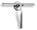 Ettori Shower Squeegee Clear Glass Wall Cleaner Stainless Steel with Suction Storage Hook -10'', Chrome - color: Chrome