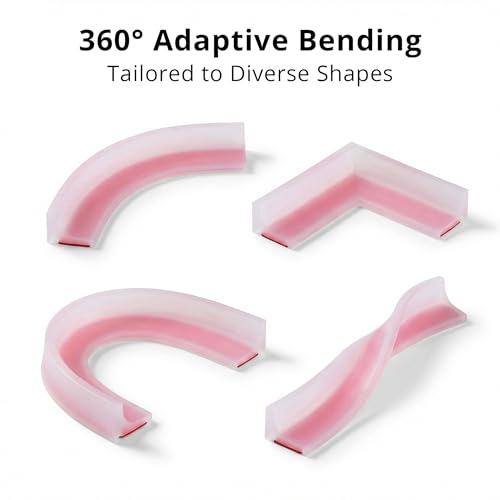 Shower Water Dam Barrier, 39" x 0.79" Silicone Water Stopper | 2-Pack (1 Clear + 1 Black), Self-Adhesive Collapsible Threshold, Bathroom & Kitchen Wet/Dry Separation