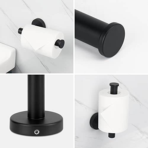 NearMoon Bathroom Hardware Set SUS 304 Thicken Stainless Steel-Towel Bar Set Include 16" Towel Rod, Toilet Paper Holder, Multifunctional Hooks Bathroom Accessories (Matte Black, 5 Pcs) - color: Matte Black