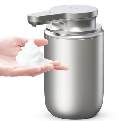 Automatic Soap Dispenser Touchless Foaming: Soap Dispenser Rechargeable for Bathroom - color: Silver1