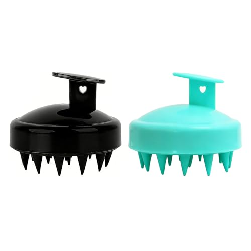 Ella & Sara 2PCS Scalp Massager Hair Growth, Scalp Brush for Hair Growth & Dandruff Removal, Scalp Scrubber, Shampoo Brush & Exfoliator for Scalps - Hair Scrubber for Thick Thin Curly Hair Care - size: 2-Pack