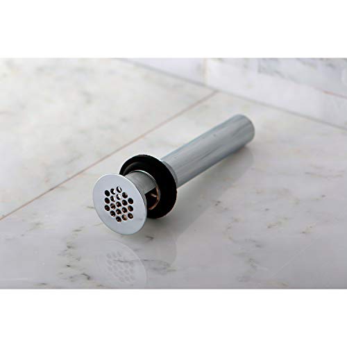 Kingston Brass KB5001 Fauceture Grid Drain with Overflow Hole, 1-1/4 inch by 6-inch, 17 gauge, Polished Chrome - color: Polished Chrome