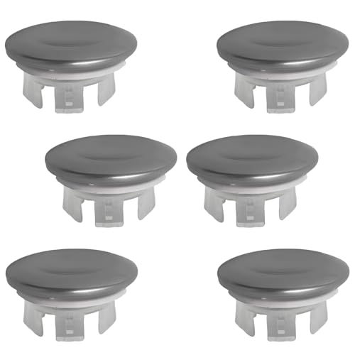 6 Pack Stainless Sink Basin Overflow Ring,Sink Overflow Ring Stainless Steel Round Drain Cover,Basin Trim Ring Insert in Hole Round Caps for Home,Sink,Bathroom,Kitchen - color: 2-layer Concave