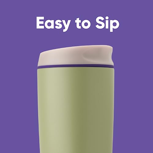 Owala SmoothSip Insulated Stainless Steel Coffee Tumbler, Reusable Iced Coffee Cup, Hot Coffee Travel Mug, BPA Free, 20 oz, Green (Hip Cactus) - color: Hip Cactus, size: 20 Ounces
