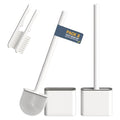 2 Pack Silicone Toilet Brushes & Holders– Includes 2 Crevice Brushes for Bathroom, Long Non-Slip Handle – Durable Bathroom Cleaning Set. - size: Pack of 2
