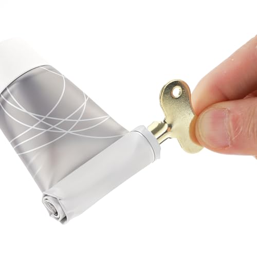 Mabor 4Pcs Toothpaste Tube Squeezer, Metal Toothpaste Key Squeezer Roller | Stainless Steel Tube Wringer Dispenser Tools for Paint Cream Cosmetic Hair Dye, Gold & Silver