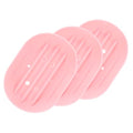 uxcell 3Pcs Small Soap Dish, Silicone Bathroom Soap Holder Oval Shape Bar Soap Dish Self-Draining Soap Tray with Holes for Shower, Bathroom, Kitchen, Counter Top (Pink) - color: Pink