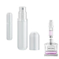 Travel Perfume Atomizer Refillable Bottle - 5ML Leakproof Luxury Travel Perfume Atomizer, Refillable Perfume Spray Bottle for Women (Silver) - color: Silver