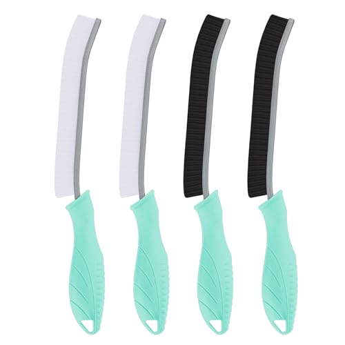 TQRR Toilet Brush, 4Pcs Bathroom Cleaning Brush, Toilet Scrubber, Deep Toilet Bowl Brush with Hanging Hole, Multifunctional Gap Cleaning Brush, Bristles for Kitchen Sinks, Tub,Shower (4, Mint) - color: Mint