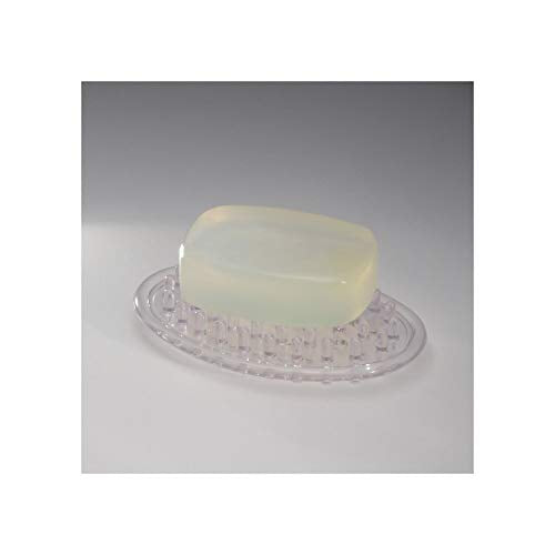 iDesign Plastic Soap Saver, Holder Tray for Bathroom Counter, Shower, Kitchen, 0.75 in. x 3.25 in. x 4.75 in., Clear | For Kitchen, For Bath - color: Clear, style: Pack of 1