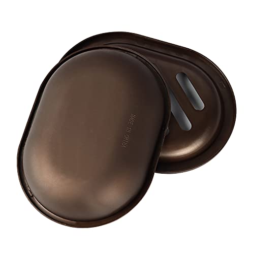 Topsky 2 Pcs Soap Dish for Shower, Double Layer Draining Soap Box with Drip Tray, Plastic - Bronze - color: Bronze