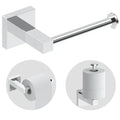 RUACQ Toilet Paper Holder Wall Mount,Square Base Tissue Roll Holder for Bathroom,Toilet Roll Holder Stainless Steel(Chrome) - color: Chrome, size: Wall Mount