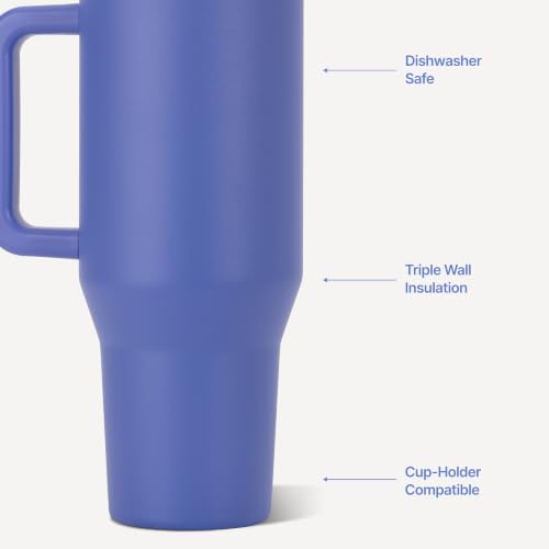 HydroJug Traveler 32oz, Insulated Tumbler with Handle & Straw, Berry Pop - color: Berry Pop, size: 32 Ounces