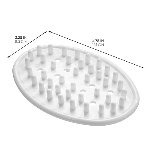iDesign Soap Saver for Bar Soap - Soap Dish Holder for Bathroom Sink - Set of 3 - White - color: White, style: Pack of 3
