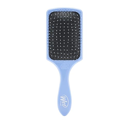 Wet Brush Paddle Detangler Hair Brush, Sky, Ultra-Soft IntelliFlex Bristles with AquaVent Design, Great For Treatment & Mask Application, Women, Men, Wet, Dry and Damaged Hair - color: Sky, size: 1 Count (Pack of 1)