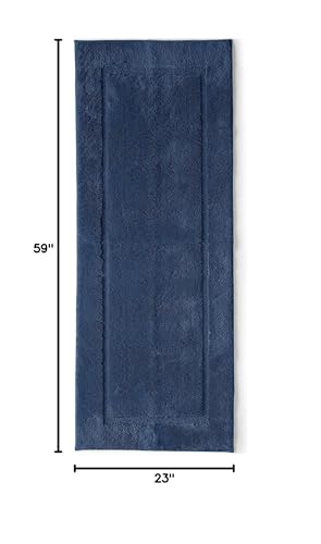 Lands' End Non Skid Bath Rug Deep Sea Navy 23" x 59" - color: Deep Sea Navy, size: 23" x 59" (Rectangular)