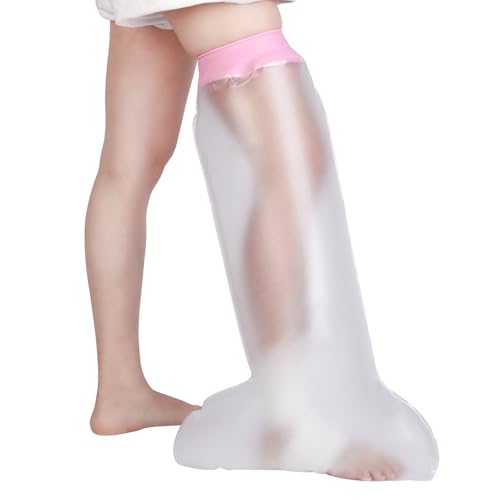 Waterproof Cast Covers for Shower Leg, Knee Surgery Recovery Equipment, Cast Protector for Showering Leg Adult Wounds, Cast Cover Leg Adult After Surgery, Shower Boot Cover Waterproof Foot, Reusable - color: Leg, style: Soft Pink