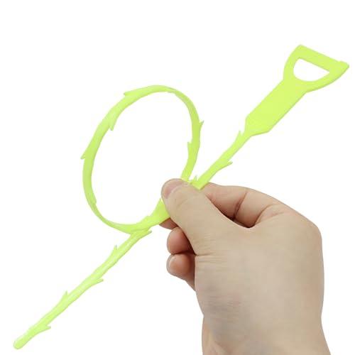 3 Pack 20 Inch Drain Clog Remover Snakes Green | Hair Cleaning Tool Effective Drain Snake Auger Tool for Sink, Shower, Bathtub, and Toilet - color: Green