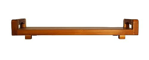 EcoDecors, 29 inch, with LiftAid Handles, Bath Tray for Tub, Bath Tub Tray Wood, Bathtub Table, Caddy for Bathtub in Natural Teak - style: 29"- LiftAid Handles