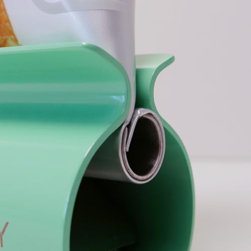XYKEEY Toothpaste Tube Squeezer - Set of 2 Toothpaste Squeezer Rollers, Metal Toothpaste Tube Wringer Seat Holder Stand (Green) - color: Green