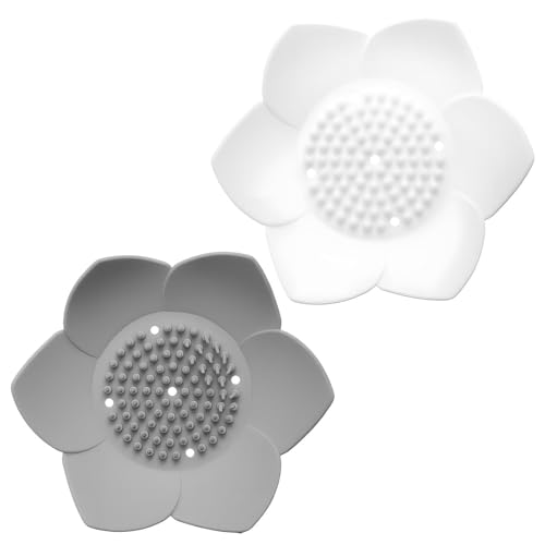2 Pack Silicone Soap Dishes with Draining, Shower Steamer Tray | Self Draining Soap Holder, Shower Steamer Tray, for Bathtub Sink Bathroom Decor