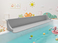 Cushore 3-Ft Bathtub Splash Guard PlayPad with Strong Suction Cups, Toy Tray Caddy Holder Storage, No-Leak, Mess-Free Bath Time for Kids, Grey - color: Grey