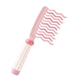 Wide Tooth Comb for Curls, Detangling Comb with Double Row Wavy Tooth for Curly/Wavy/Thick/Long/Wet & Dry Hair, Detangler Hair Brush Large Tooth Shower Hair Comb for Women Girl Men - color: Pink