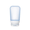 humangear GoToob+ (Medium) | Refillable Silicone Travel Bottle | Locking Lid | Food-Safe Material | Blue, Medium (2.5 fl.oz.; 74ml) - color: Blue, size: 2.5 Ounces