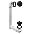 Westbrass Pull & Drain Sch. 40 PVC Bath Waste with One-Hole Top Elbow, Matte Black, D49721-62 - color: Matte Black, size: 1 Pack