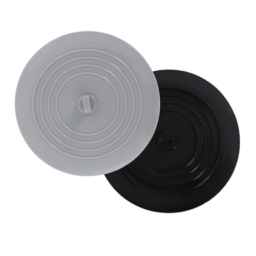 2 Pack 6×6 Inch Silicone Tub Stopper Shower Drain Cover Bathtub Drain Stopper Sewer Anti-Odor Mat Deodorizing Drain Plugs for Kitchen Bathroom Laundry