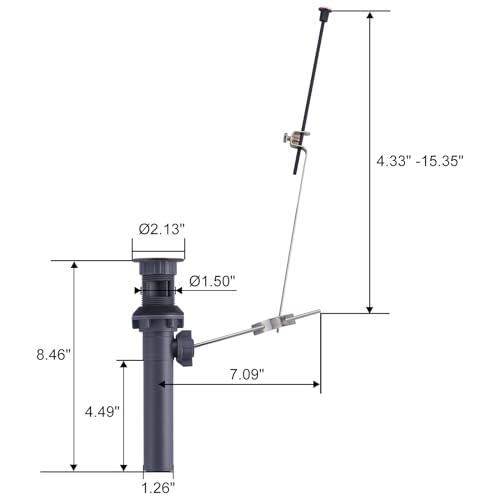 Bathroom Sink Drain with Lift Rod, Oil Rubbed Bronze Sink Drain with Overflow, ARCORA Drain Stopper for Vessel Sink - color: Oil Rubbed Bronze-1 Pack, style: Lift Rod With Overflow