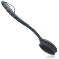 Avilana Silicone Body Scrubber for Shower – SGS Certified Food Grade Dual Sided Bath Brush, Gentle Exfoliating Silicone Loofah Alternative, Sensitive Skin Body Brush (Dark Gray, Long Handle) - color: Dark Gray, size: Long Handle