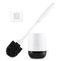 Toilet Brush, Toilet Bowl Brush and Holder Set for Bathroom, Toilet Cleaning Scrubber Cleaner Brush for Bathroom for Deep Cleaning with Stiff Plastic Bristle, Ventilated Holder (Black Head) - color: Black Head