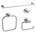 Bathroom Accessories Set 4 Piece Bathroom Hardware Set Stainless Steel 304 Brushed Nickel Bathroom Accessories Set Wall Mounted