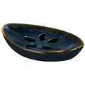 Ceramic Soap Dish with Self Draining Tray for Bar Soap, Bathroom, Kitchen (Green No.5) - color: Green No.5