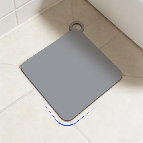 2 Pcs Floor Drain Plug, Floor Drain Cover Silicone Tub Stopper for Kitchen, Bathroom and Laundry 7.8x7.8 Inch Grey