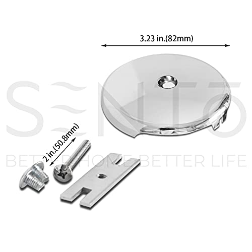 SENTO Chrome Tip-Toe BathTub Drain Trim Set Assembly Stopper Kit, Fit both 1-1/2 Inch or 1-5/8 Inch Strainer and Stopper, Heavy Duty Metal with Matching Screws, Easy Installation, Polished Chrome - color: Polished Chrome