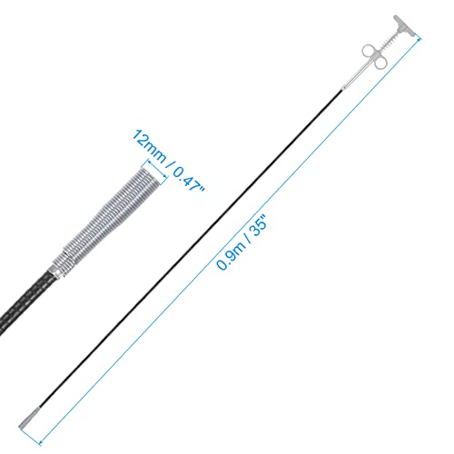 HARFINGTON Flexible Grabber Claw Pick Up Tool 35 Inch 4 Claws Stainless Steel Sewer Cleaning Hook Unclog Sink Sewer Hair Drain Cleaner Tool Sink Unclogger for Toilet Bathtub Sewer Grey - color: Gray, size: 35 Inch
