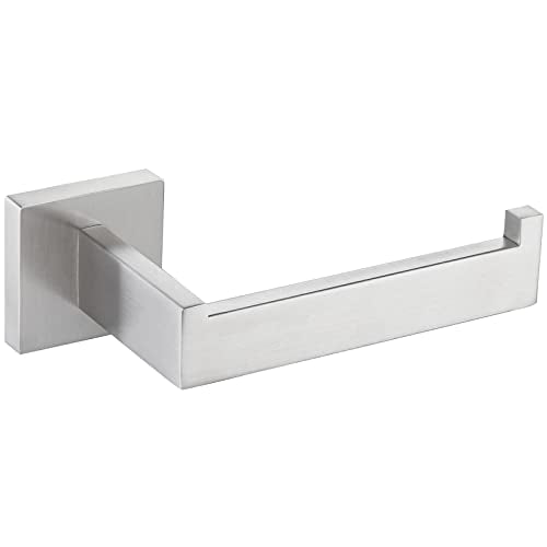 Toilet Paper Holder Brushed Nickel, Angle Simple SUS304 Stainless Steel Bathroom Tissue Holder, Open Arm Toilet Tissue Roll Hanger Wall Mount - color: Brushed Nickel