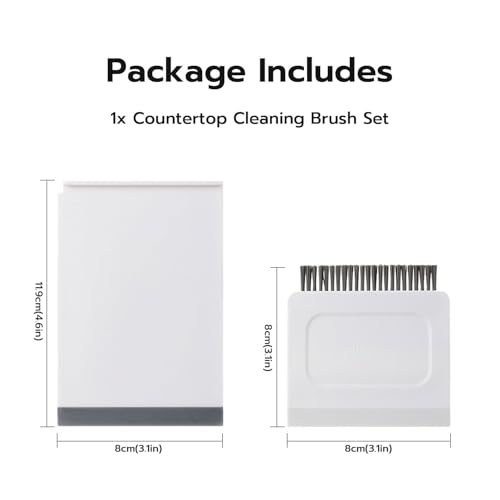 3-in-1 Triple-Purpose Cleaning Brush Set – Multi-Surface Scraper & Squeegee for Bathroom, Kitchen, Glass, Stove Grime & Tight Spaces